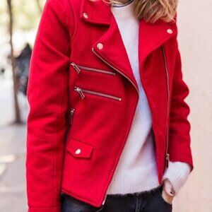 Anine Bing Red Moto Biker Jacket XS​​​​​​​​​​​​​​​​​​​​​​​​​​​​